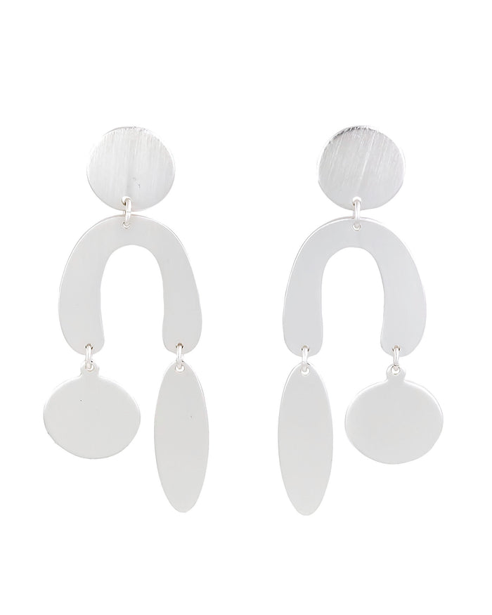 Dauplaise Jewelry - Timeless Silver-tone Drop Earrings