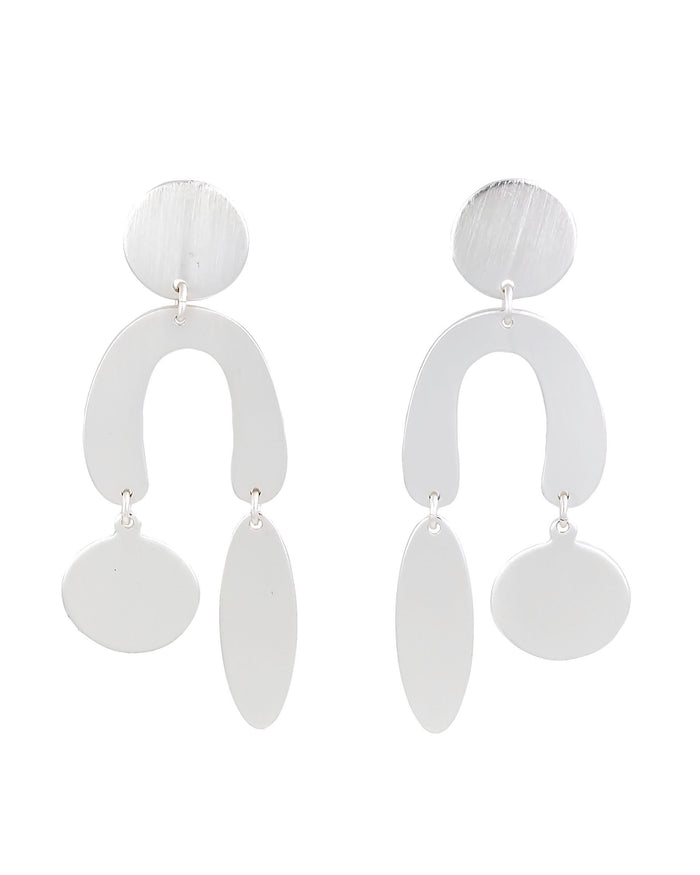 Dauplaise Jewelry - Timeless Silver-Tone Drop Earrings