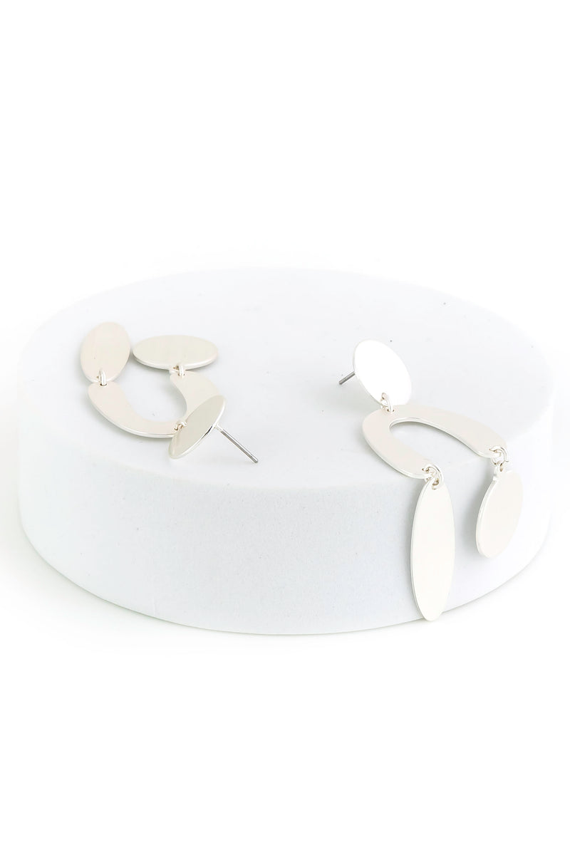 Dauplaise Jewelry - Timeless Silver-tone Drop Earrings