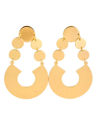 Dauplaise Jewelry - Golden Orb Drop Earrings