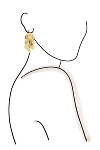 Dauplaise Jewelry - Lustrous Gold Drape Earrings