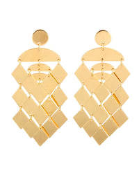 Dauplaise Jewelry - Lustrous Gold Drape Earrings