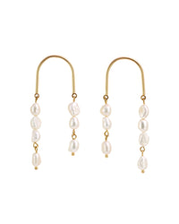 Dauplaise Jewelry - Arch Pearl Statement Earrings