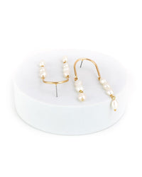 Dauplaise Jewelry - Arch Pearl Statement Earrings