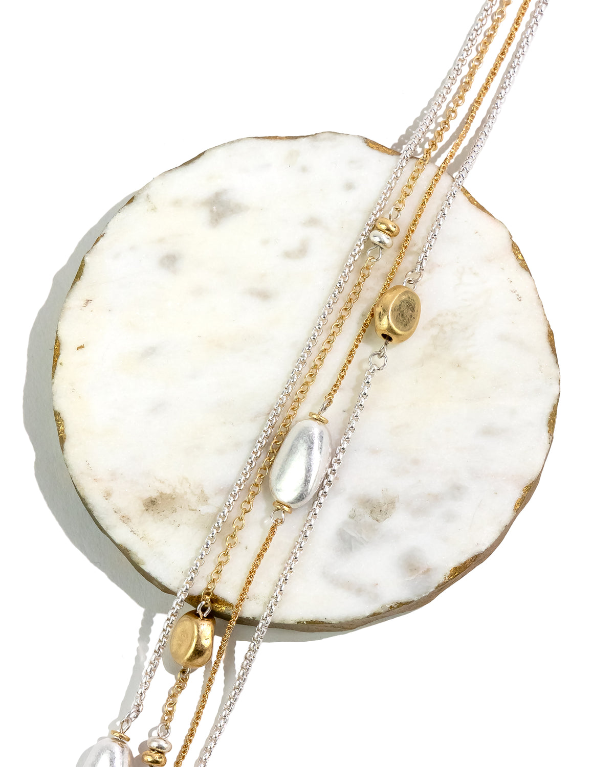 Radiant Fusion Nugget Station Necklace