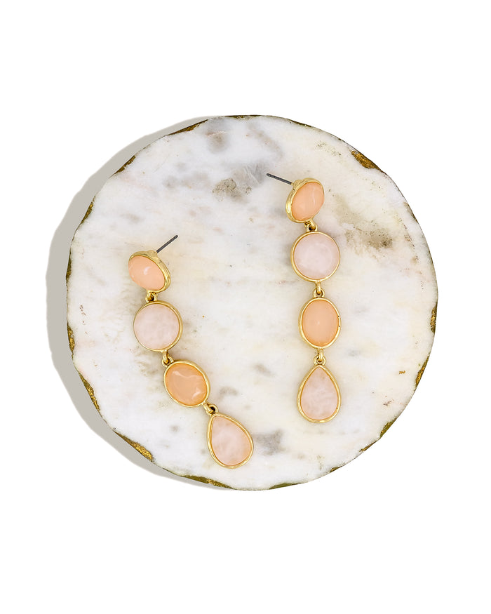 Dauplaise Jewelry - Pink Ethereal Glow Drop Earrings