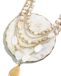 Gilded Elegance Swag Teardrop Necklace