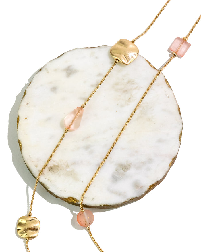 Ethereal Coral Glow Illusion Necklace