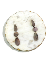 Dauplaise Jewelry - Slate Harmony Shell Triple Drop Earrings