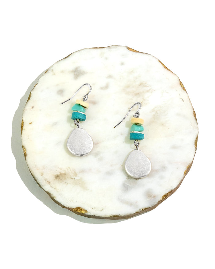 Dauplaise Jewelry - Boho Turquoise Bliss Teardrop Earrings