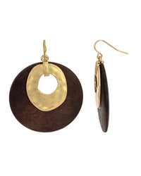 Golden Grove Drops displayed on white background – Dauplaise Jewelry