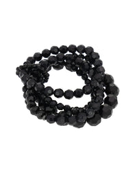 Noir Luxe Bracelet displayed on white background – Dauplaise Jewelry
