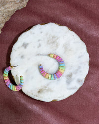 Daupaise Jewelry - Rainbow Woven Hoop Earrings