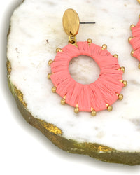 Coral Radiance Drop Earrings