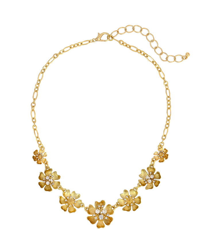 Dauplaise Jewelry - Golden Bloom Elegance Necklace