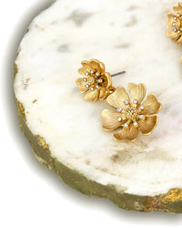 Blooming Elegance Crystal Drop Earrings