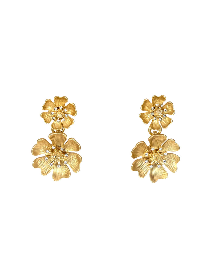 Dauplaise Jewelry - Blooming Elegance Crystal Drop Earrings