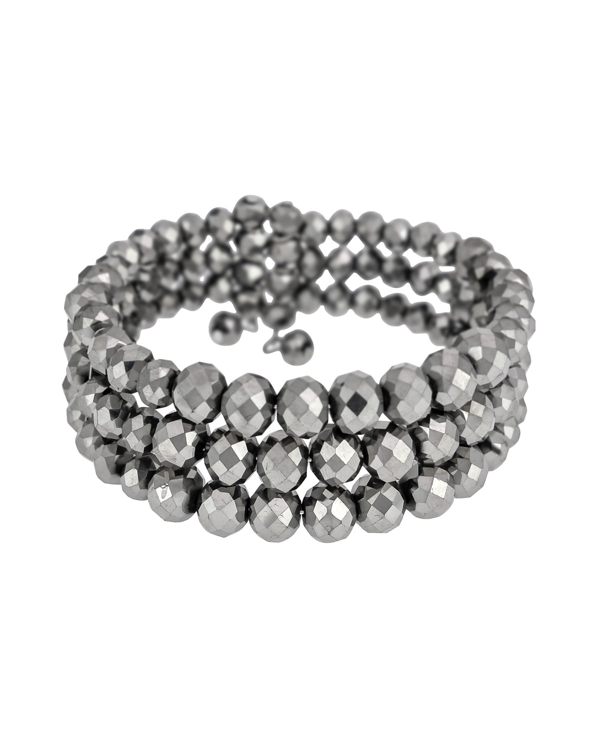 Lunar Faceted Coil Bracelet