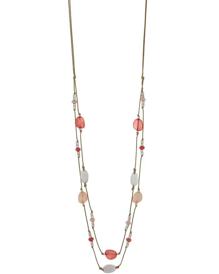 Soft Bloom Beaded Necklace