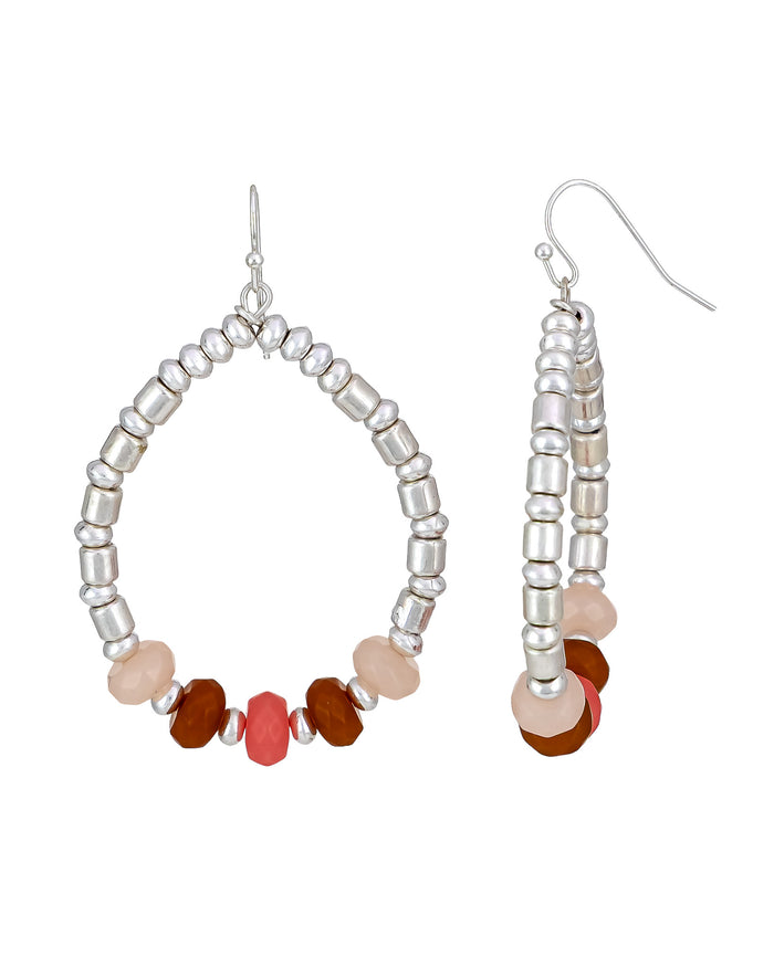 Warm Drift Beaded Earrings