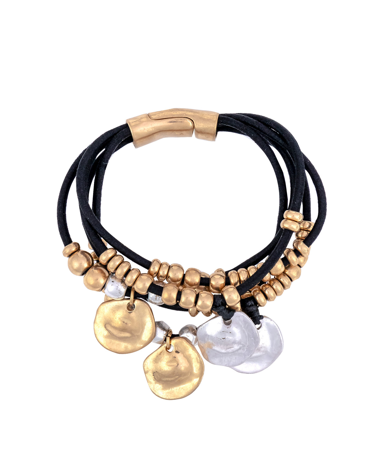 Dauplaise Jewelry - Five Row Stretch Bracelet with Drops