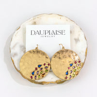 Dauplaise Jewelry - Stone encrusted multi stone earrings