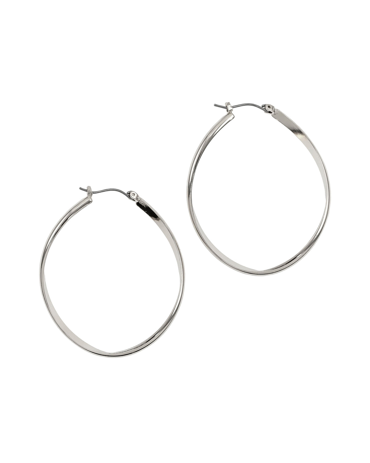 Dauplaise Jewelry - Silver-tone Orbital Opulence Hoops