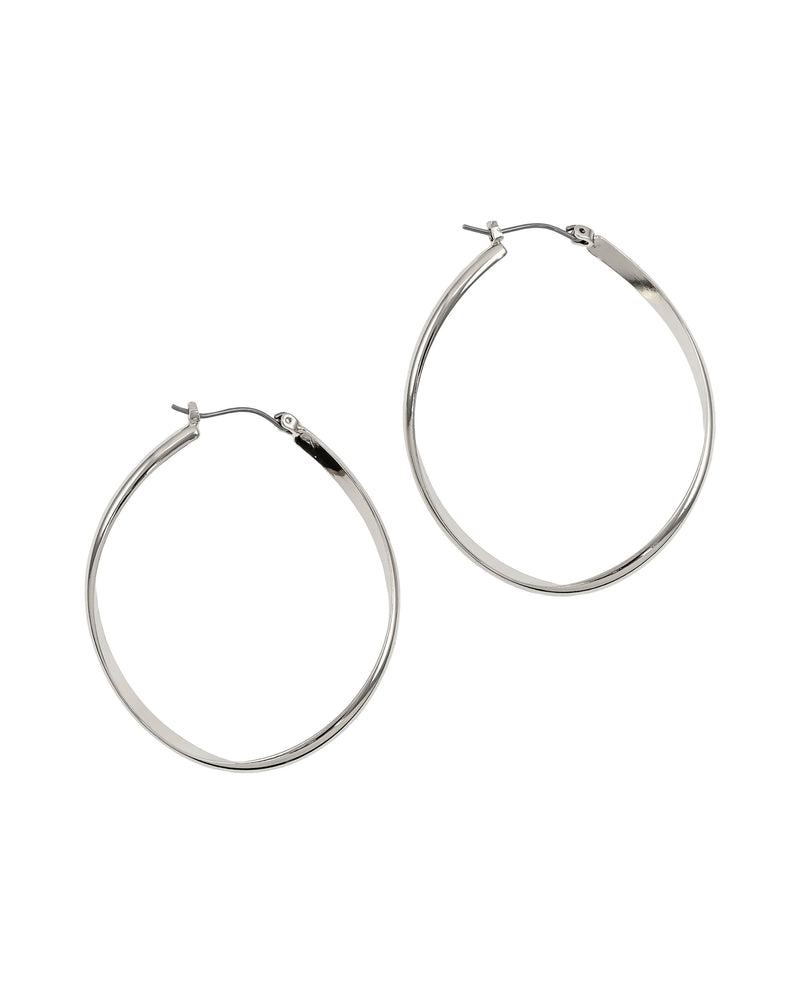 Dauplaise Jewelry - Silver-tone Orbital Opulence Hoops