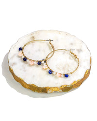 Dauplaise Jewelry - Beaded Hoop Earrings