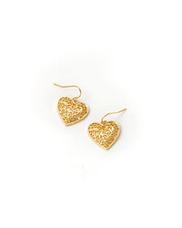 Dauplaise Jewelry - 'Be Mine' Filigree Heart Earring in Gold-Tone