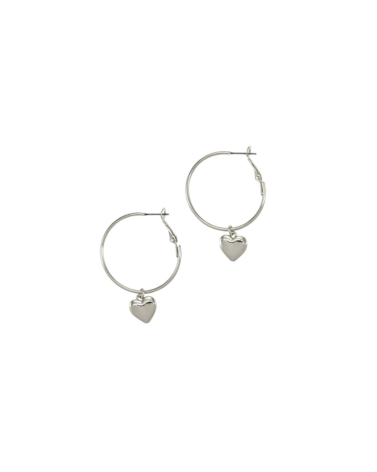 Dauplaise Jewelry -  'Love Her' Hoop with Heart Drop Earring