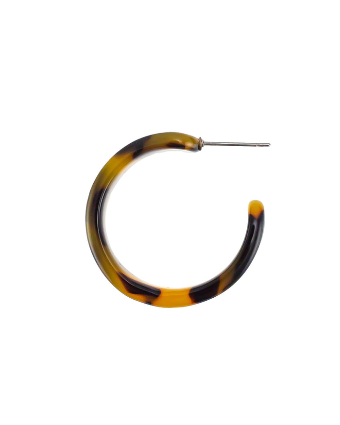 Dauplaise Jewelry - Tortoise-Print Hoop Earrings