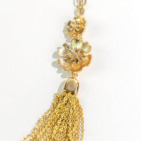 Laura Ashley Tassel flower necklace