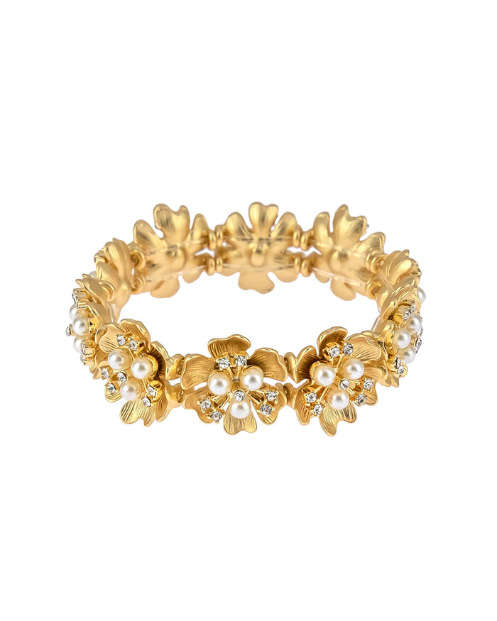 Laura Ashley - Matte Gold and Pearl Bracelet