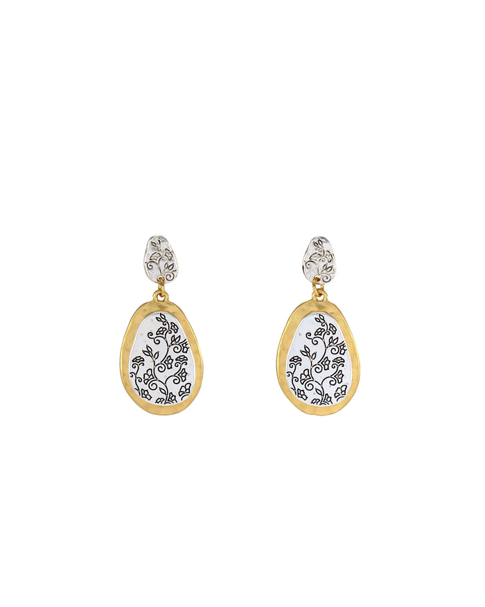 Ruby Rd. - Double Drop Earrings in Two-Tone