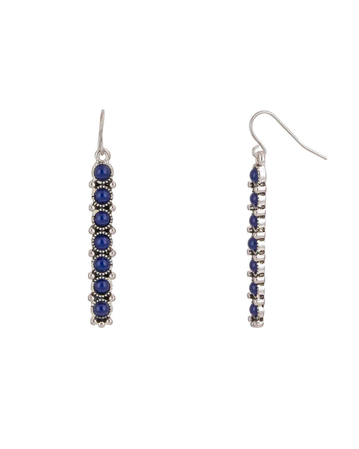 Ruby Rd. - Blue Bar Dangle Earrings