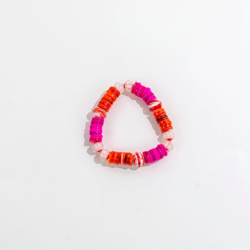 Dauplaise Jewelry Pink-Tone Stretch Bracelet