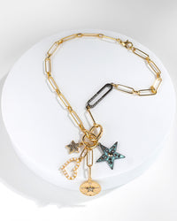 Dauplaise Jewelry Upcycled Heart Charmed Necklace