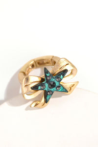 Dauplaise Jewelry - Upcycled Bow Ring with Star Charm