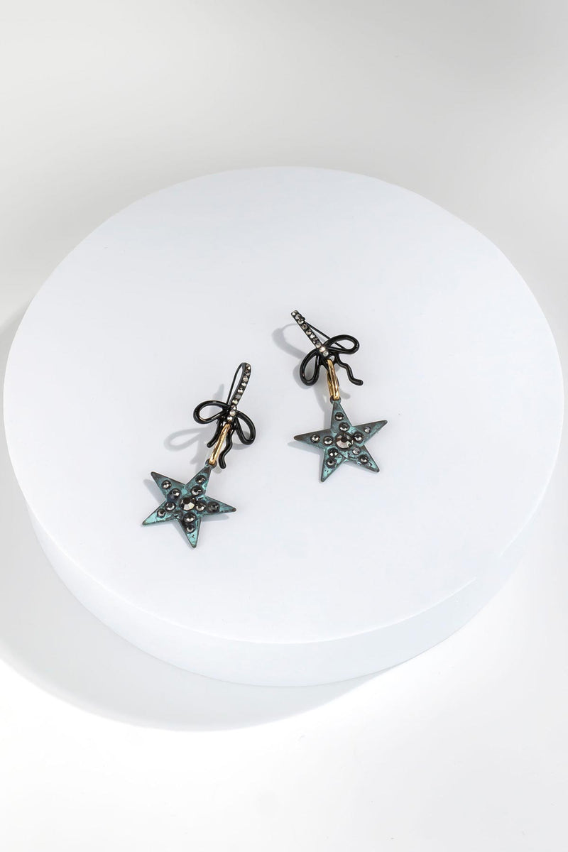 Dauplaise Jewelry Upcycled Star Charm Drop Earrings