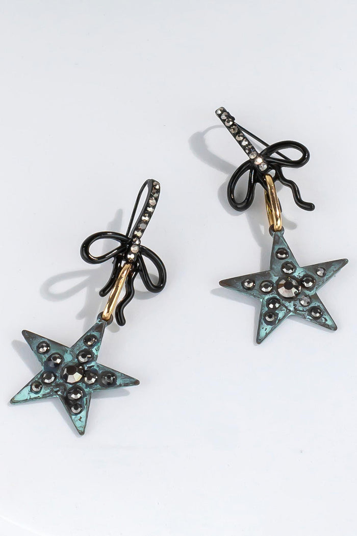 Dauplaise Jewelry - Upcycled Star Charm Drop Earrings