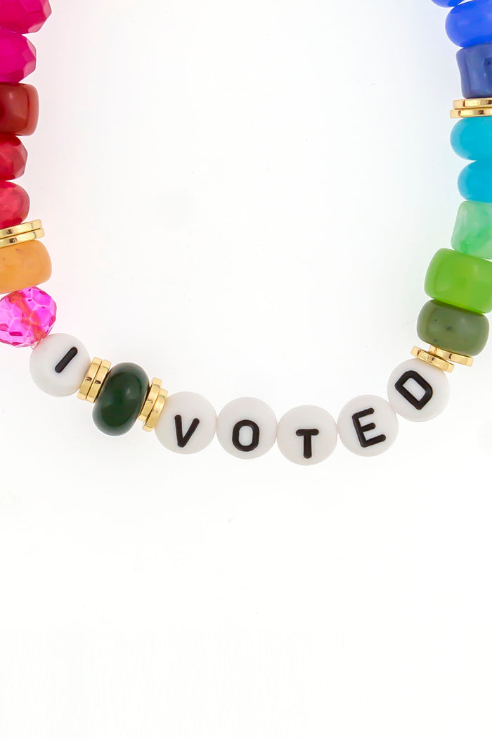 Dauplaise Jewelry “I Voted” Bracelet in Multi-Gold