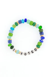 Dauplaise Jewelry - “I Voted” Bracelet in Multi-Tone Blue