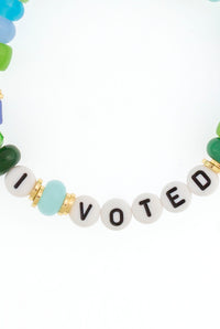 Dauplaise Jewelry - “I Voted” Bracelet in Multi-Tone Blue