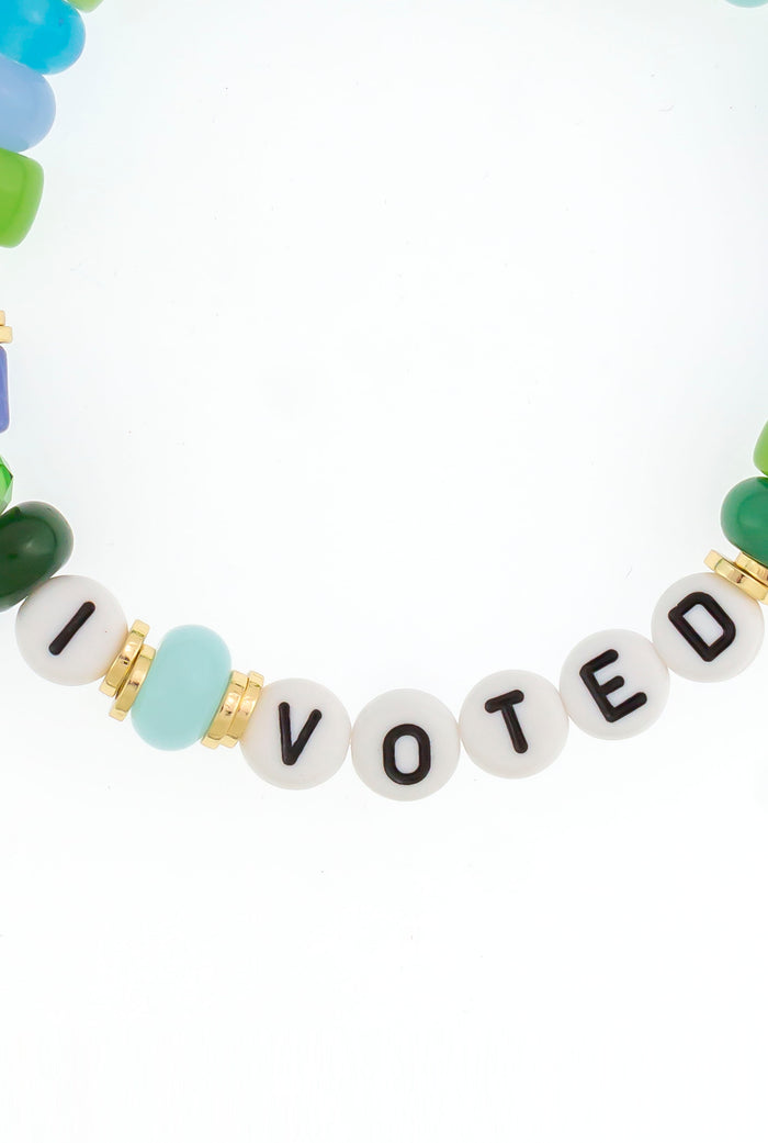 Dauplaise Jewelry - “I Voted” Bracelet in Multi-Tone Blue