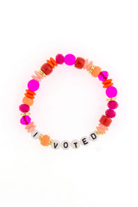 Dauplaise Jewelry - “I Voted” Bracelet in Fuchsia