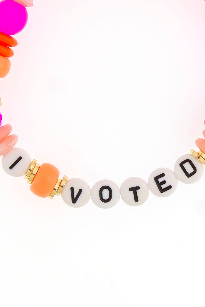 Dauplaise Jewelry “I Voted” Bracelet in Fuchsia