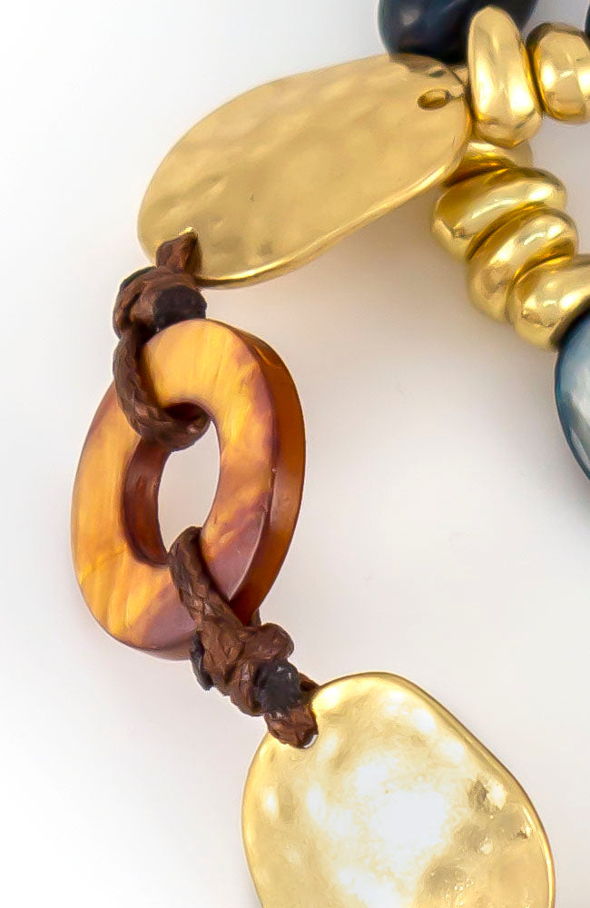 Dauplaise Jewelry - Blue Shell Bracelet
