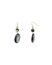 Dauplaise Jewelry - Blue Shell Double Drop Earring