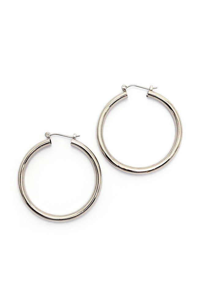 Dauplaise Jewelry - Classic Hoop Earrings in Silver-tone